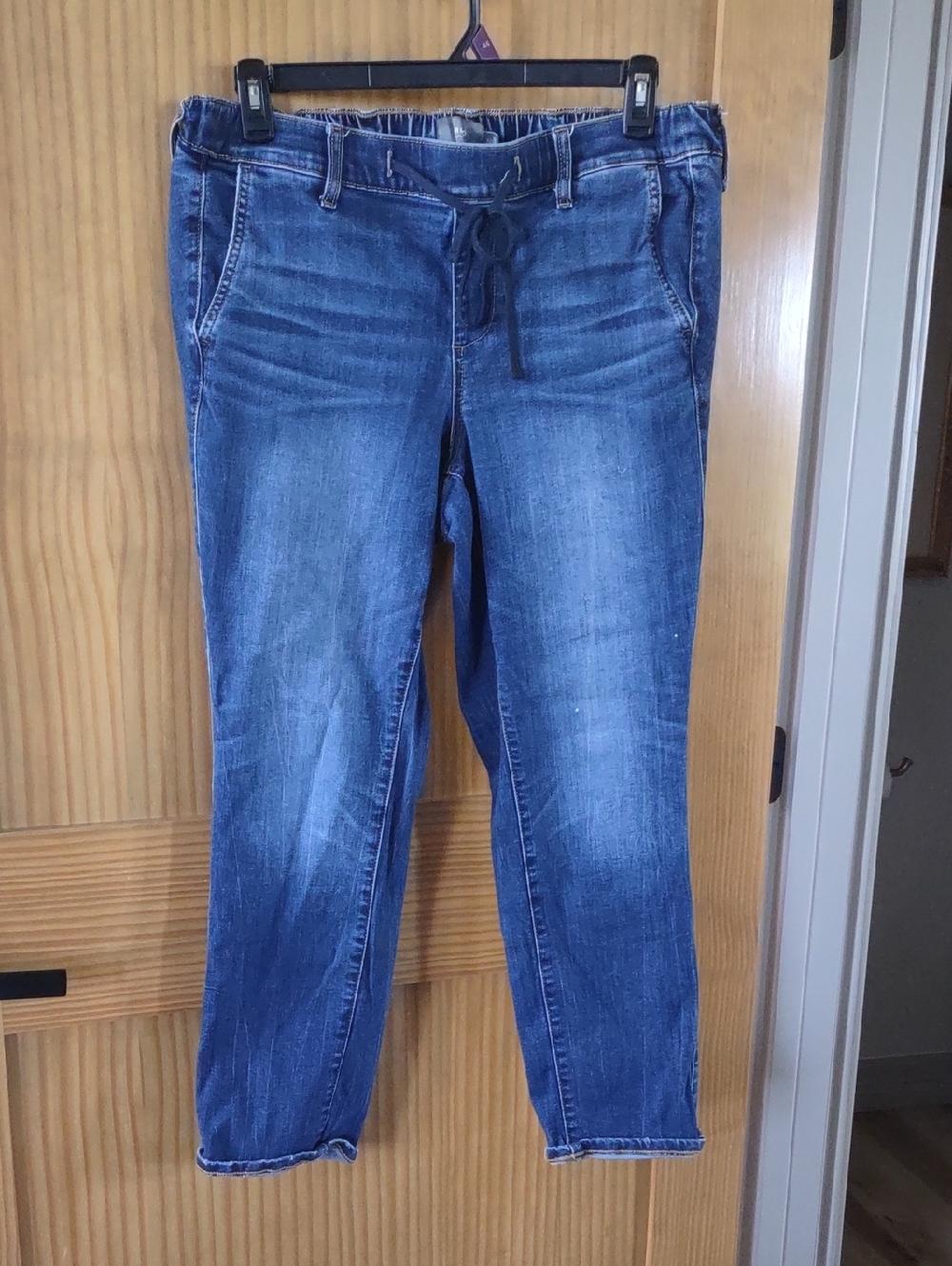 1X Torrid Dark Blue Stretch Denim Jeggings with Drawstring